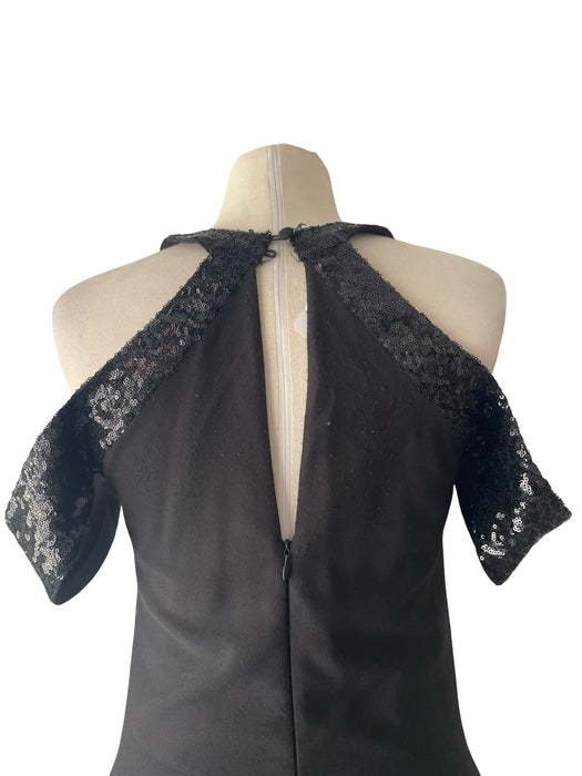 Siyah Pullu Kadın Elbise S