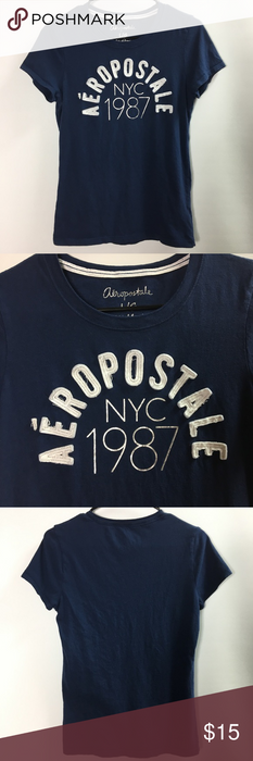 Aeropostale Lacivert Kadın Tshirt S