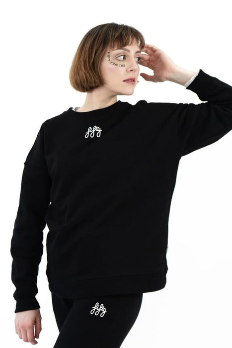 Fifty Siyah Unisex Sweatshirt L