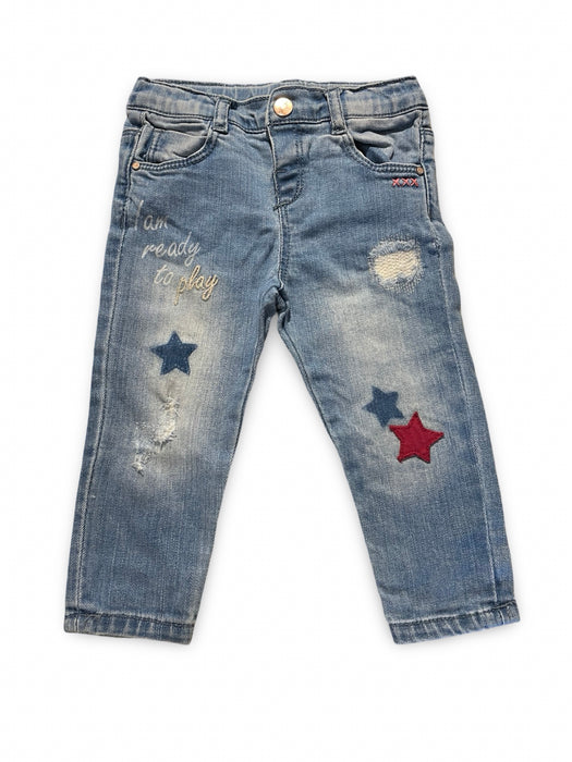 Zara Mavi Bebek Kot Pantolon 9-12 Ay