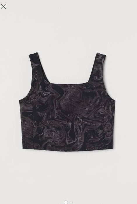 H&M Siyah Kadın Desenli Spor Bra S