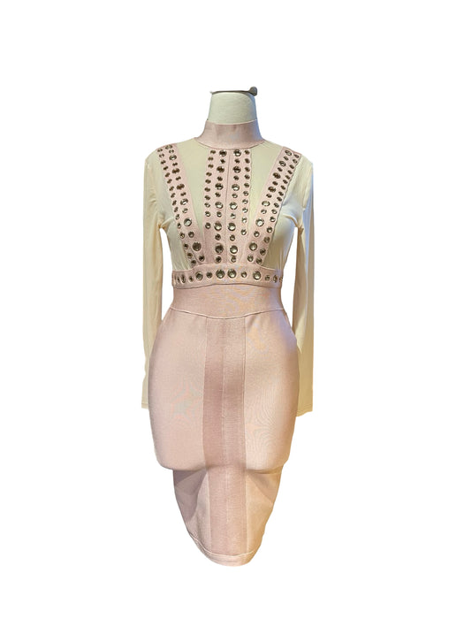 Pembe Metal Detaylı Kadın Elbise S