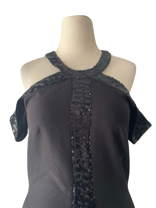 Siyah Pullu Kadın Elbise S