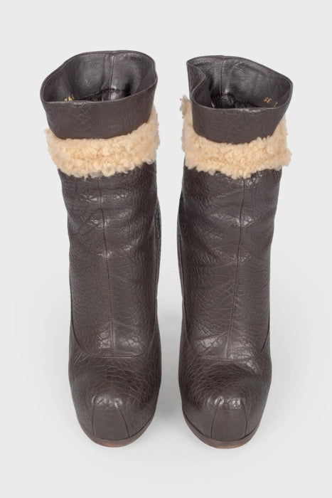 Yves Saint Laurent Kahverengi Kadın Bot 36,5