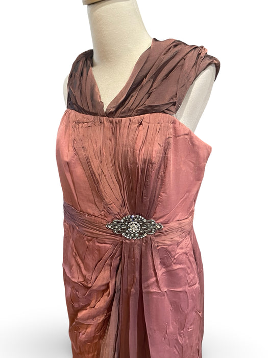 Theia Couture Kahverengi Kadın Elbise L