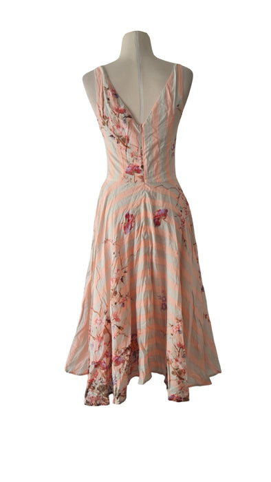 Antica Sartaria Pembe Desenli Kadın Elbise S