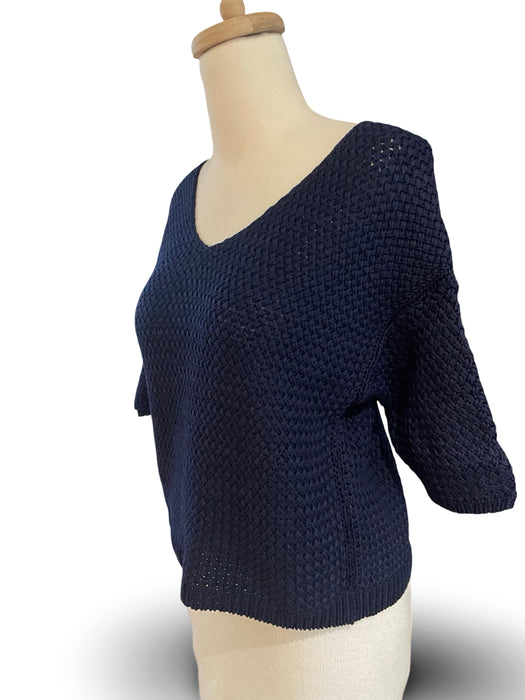 Massimo Dutti Lacivert Kadın Kazak S