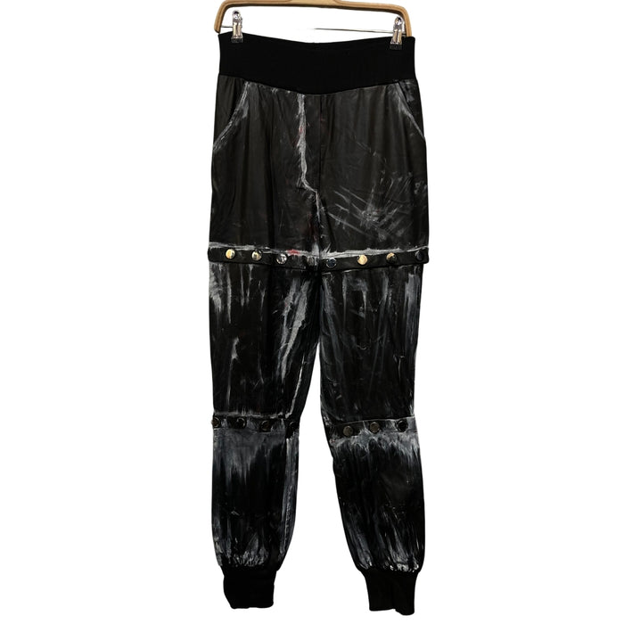 Buray | Esra Gürses Siyah Unisex Deri Pantolon M/L