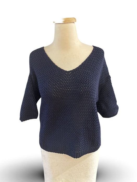 Massimo Dutti Lacivert Kadın Kazak S