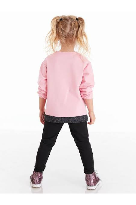 Denokids Pembe Çocuk Sweatshirt 4 Yaş