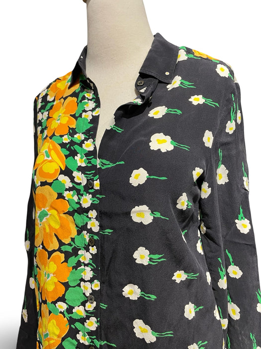 Çiçekli Kadın Gömlek S