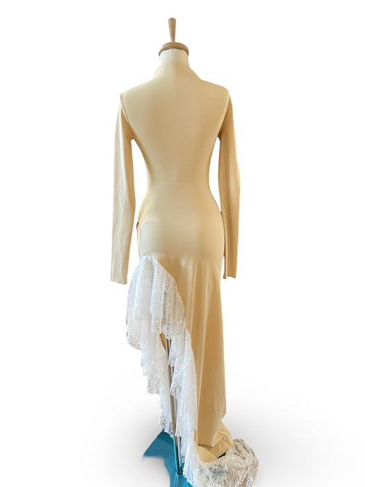 Cekette Dantel Detaylı Kadın Elbise XS