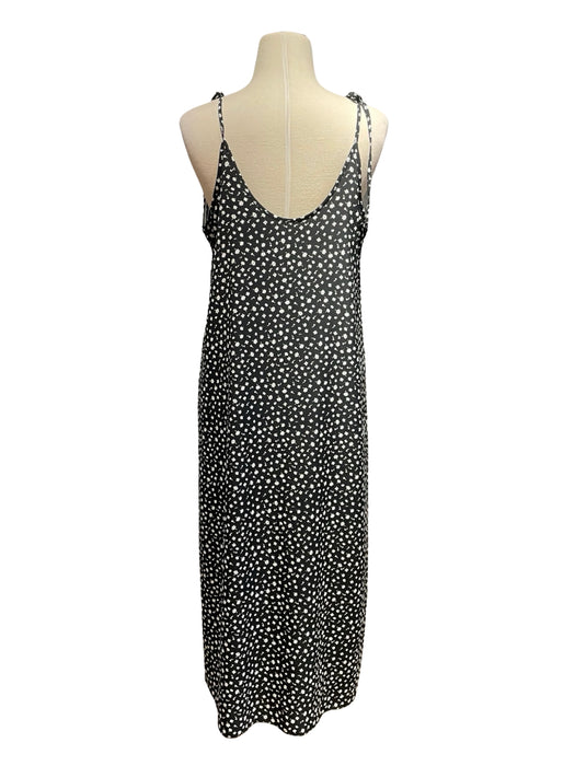 Sarar Siyah Çiçek Desenli Kadın Elbise M