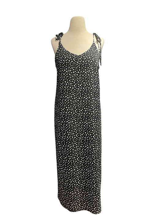 Sarar Siyah Çiçek Desenli Kadın Elbise M