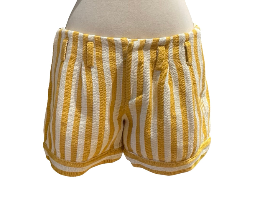 Yargıcı Çizgili Sarı Kadın Şort L