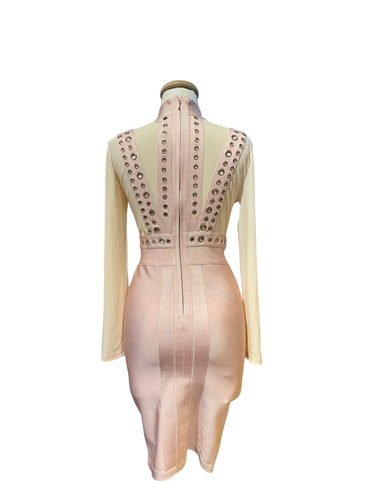 Pembe Metal Detaylı Kadın Elbise S