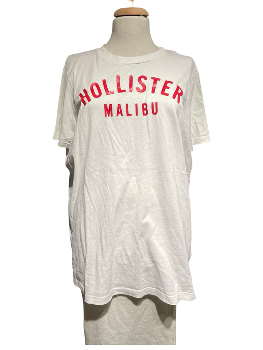 Hollister Beyaz  Unisex Baskılı T-Shirt XL