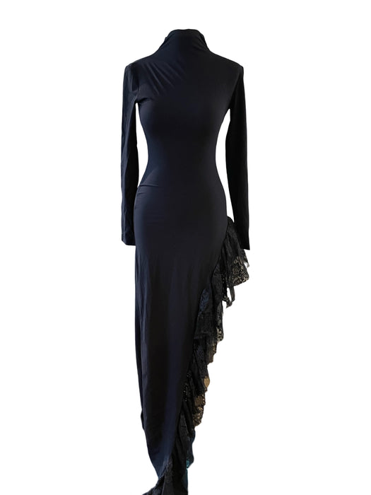 Cekette Dantel Detaylı Kadın Elbise XS