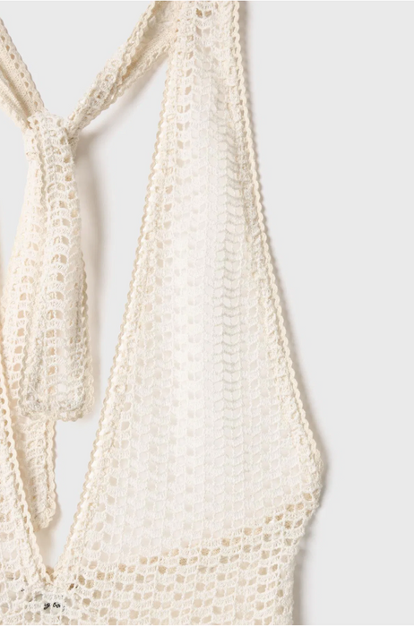 Love My Body Bej Güpür Uzun Kadın Elbise S