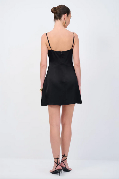 Love My Body Siyah Askılı Kadın Mini Elbise S