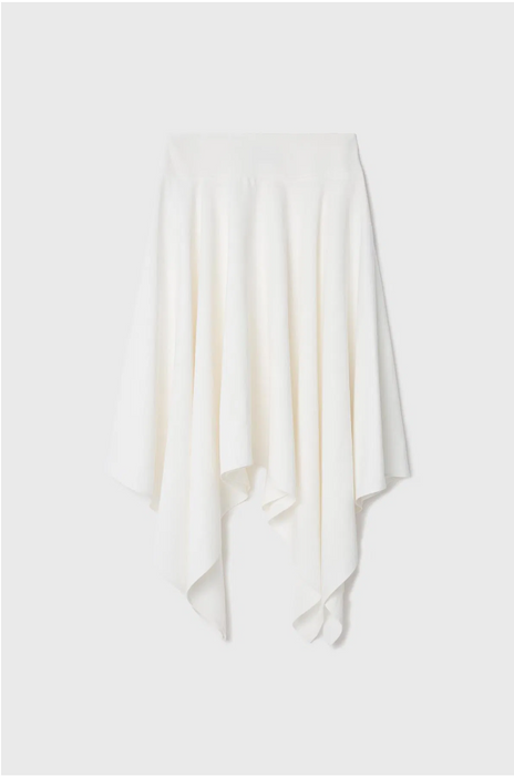 Love My Body Beyaz Asimetrik Kadın Etek S