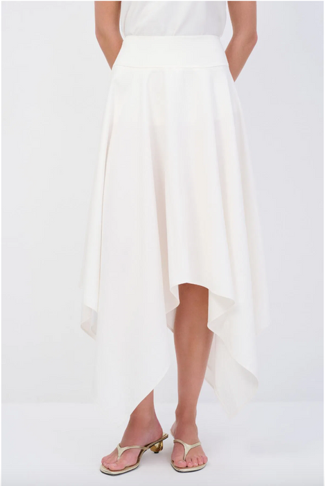 Love My Body Beyaz Asimetrik Kadın Etek S