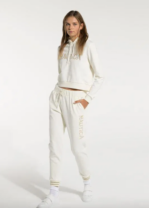 Nautica Ekru Kapüşonlu Kadın Sweatshirt S