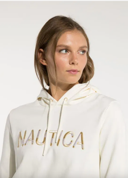 Nautica Ekru Kapüşonlu Kadın Sweatshirt S
