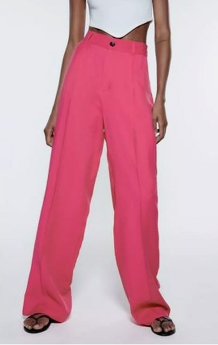 Zara Pembe Kadın Pantolon XS