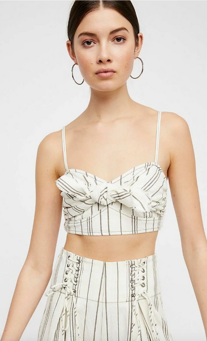 Free People Bej Çizgili Büstiyer S