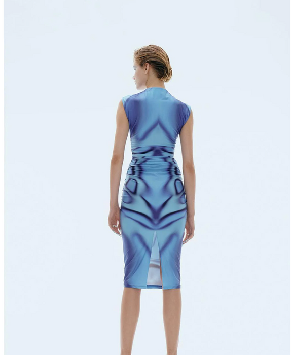 Khéla The Label Mavi Midi Kadın Elbise S