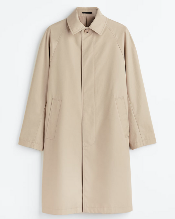 H&M Bej Erkek Trençkot L