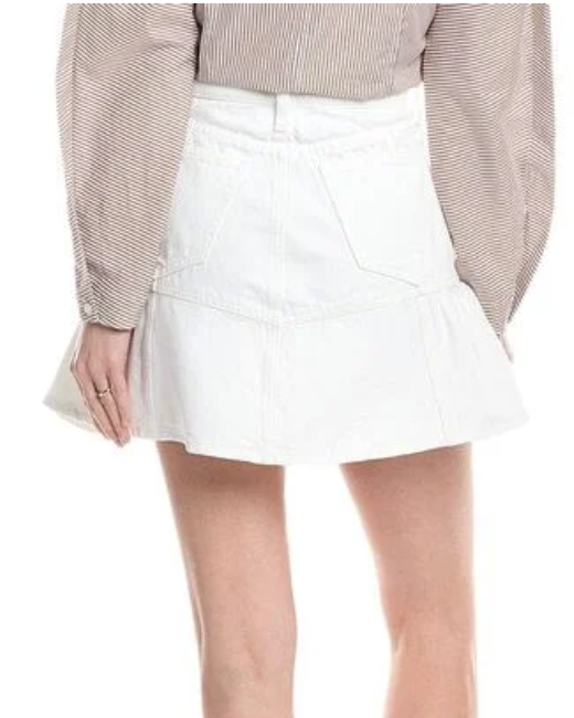 7 For Mankind Beyaz Kot Kadın Etek S