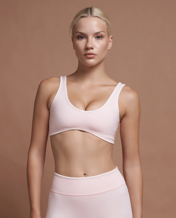 Seseh Toz Pembe Seamless Kadın Bralet Top XS
