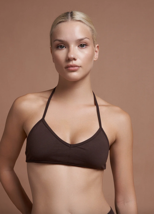 Seseh Kahverengi Seamless Kadın Bralet Top XS