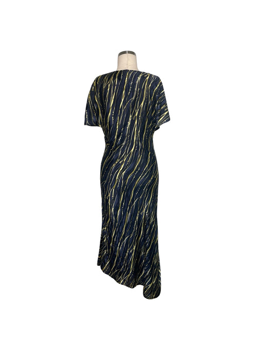 İpekyol Lacivert Desenli Kadın Elbise XL