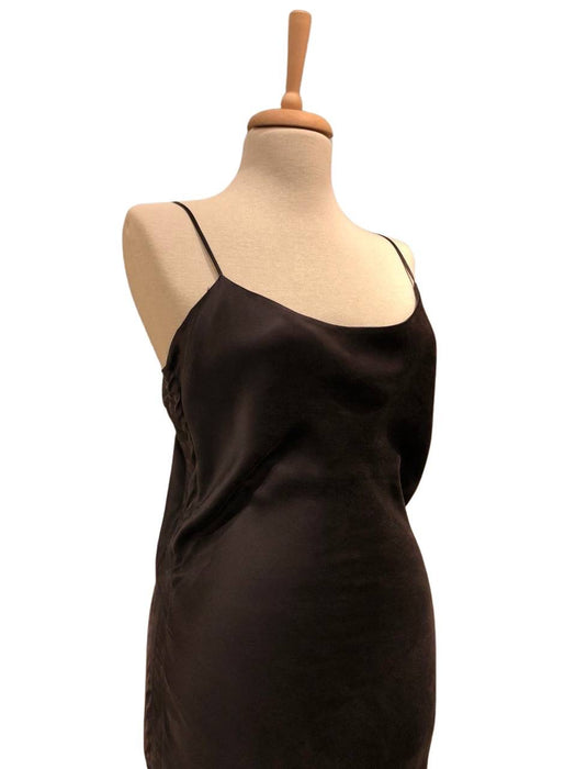 Zimmermann Koyu Kahverengi Kadın Askılı İpek Elbise S