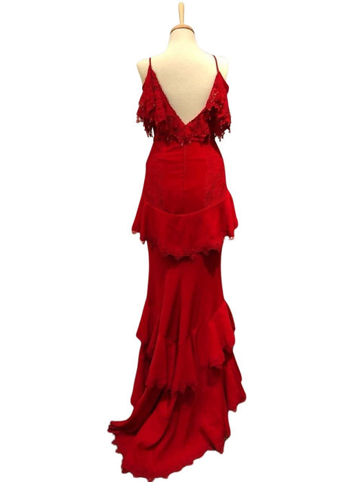 Beyliss Kırmızı Kadın Dantelli Elbise S