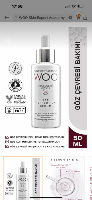 WOO Skin Expert Academy Göz Altı Torba & Halka Ve Morluk, Kırışıklık Karşıtı Serum