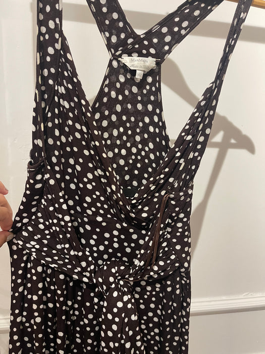 Max Mara Kahverengi Puantiyeli Kadın Elbise XL