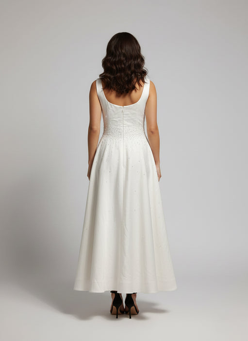 Nihan Peker Beyaz Kadın Elbise S