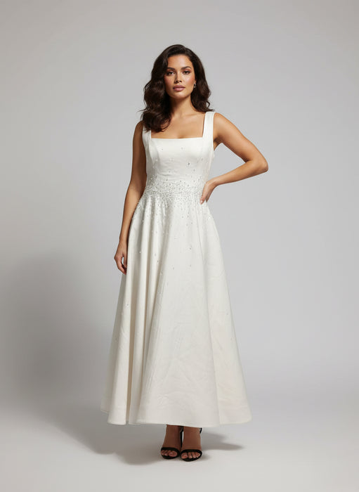 Nihan Peker Beyaz Kadın Elbise S