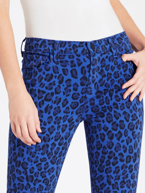 J Brand Lacivert Leopar Desenli Kadın Pantolon XS