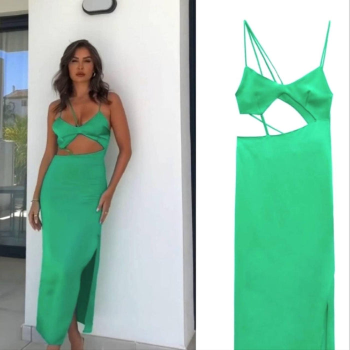 Zara Yeşil Kadın Elbise XS