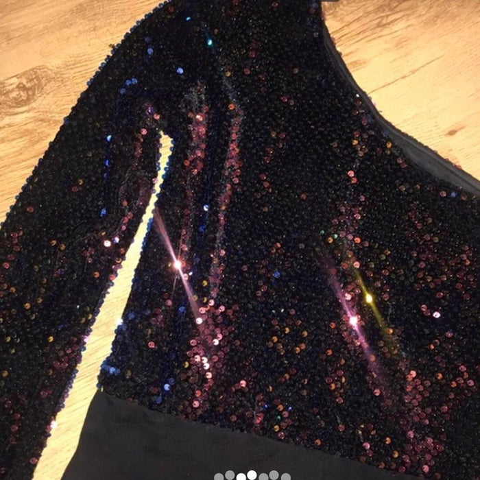 Depop Pullu Siyah Kadın Bluz Body XS