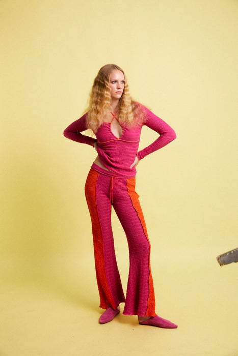 Sisters Pembe Turuncu Mirage Kadın Pantolon XS