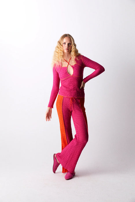 Sisters Pembe Turuncu Mirage Kadın Pantolon XS