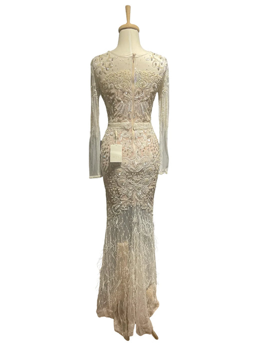 DCEY Beyaz Kadın Taşlı Elbise S