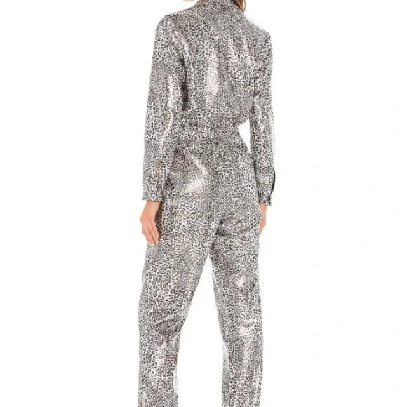 Ronny Kobo Leopar Desen Kadın Tulum S