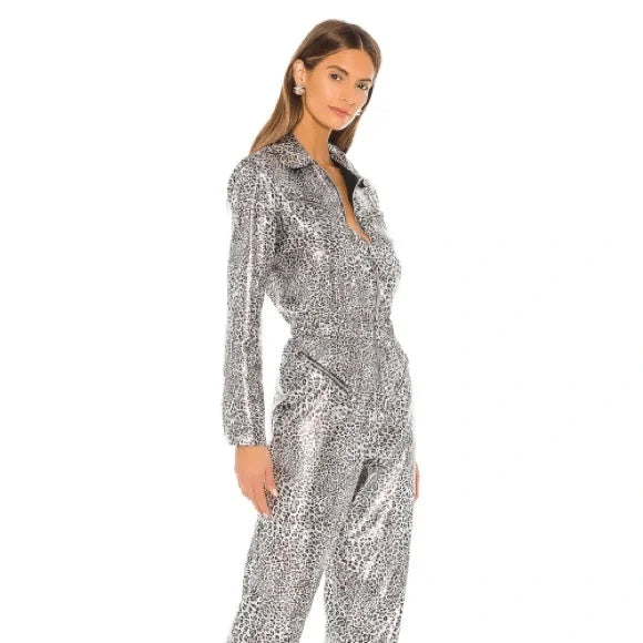 Ronny Kobo Leopar Desen Kadın Tulum S